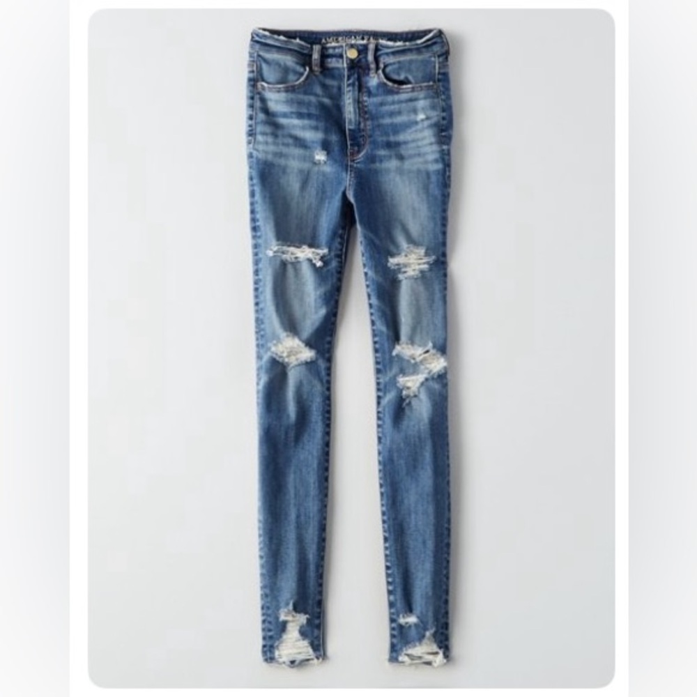 AE Distressed High Waisted Jeggings